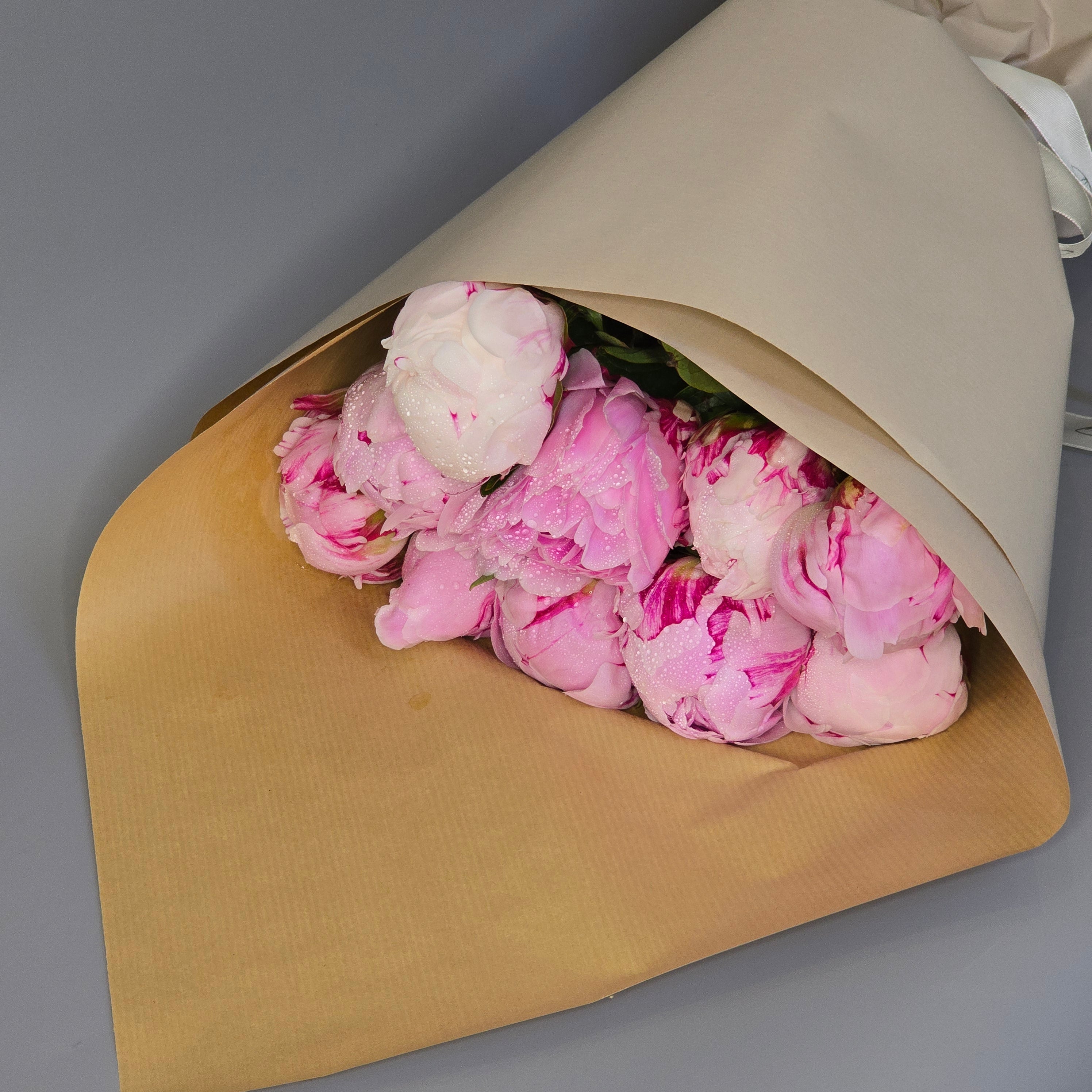 10 Pink Peonies