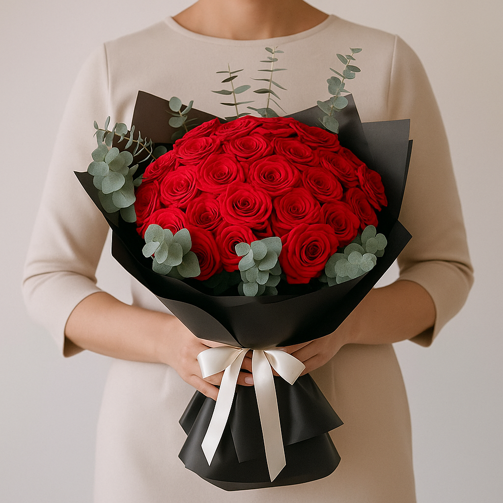Букет красных роз «Вафия»
