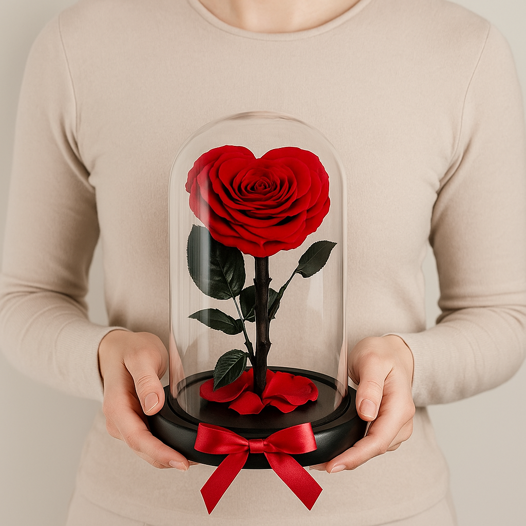 Forever Rose Red Heart