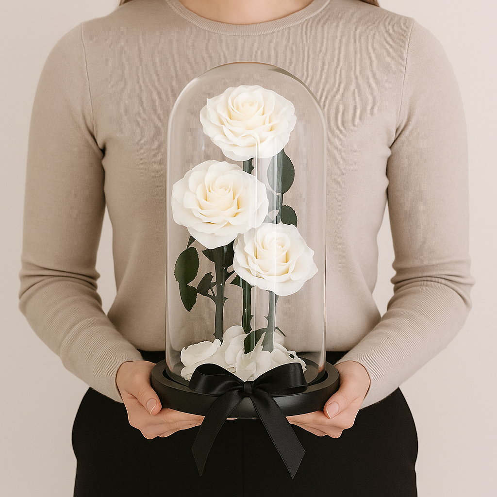 Forever Rose White (3 Roses)