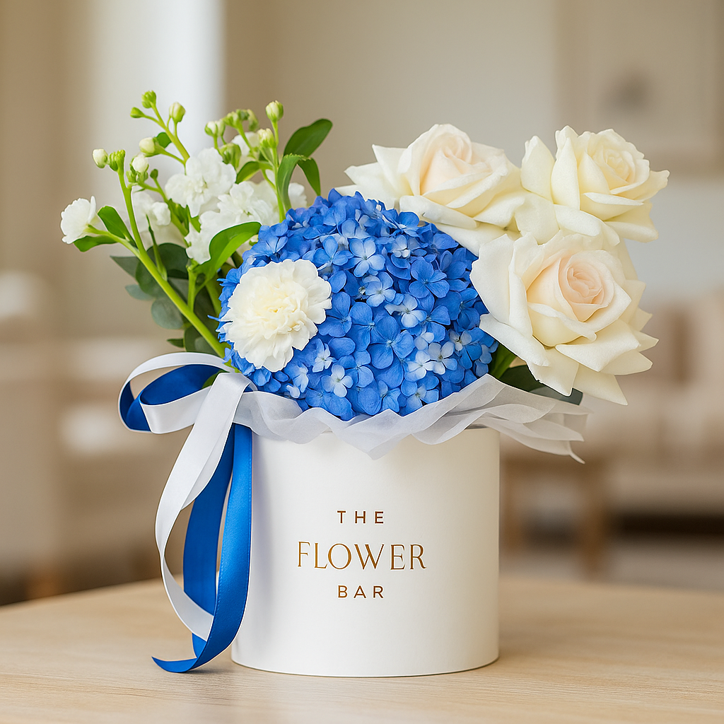 Цветочная композиция «Нежный синий»