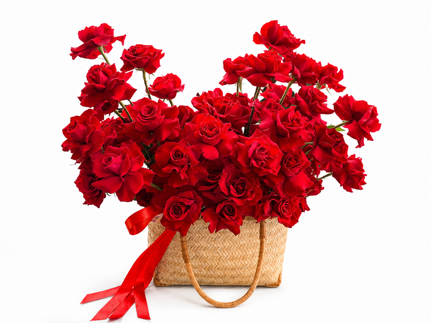 Luxe Scarlet Bloom Tote