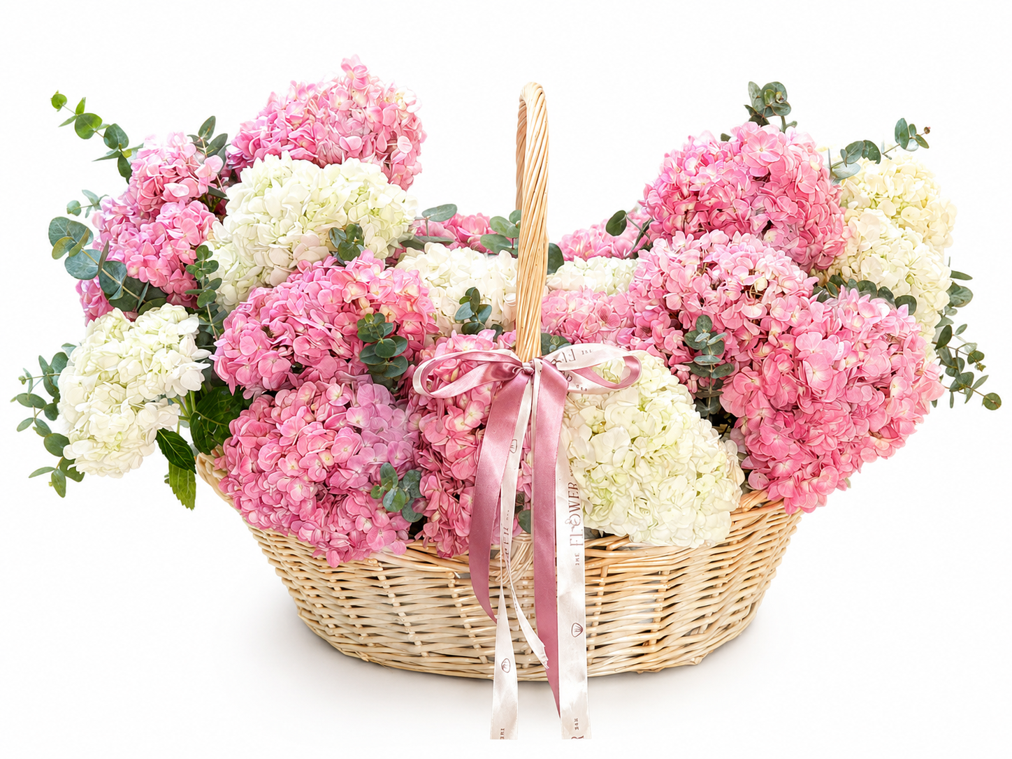 Basket with Hydrangeas