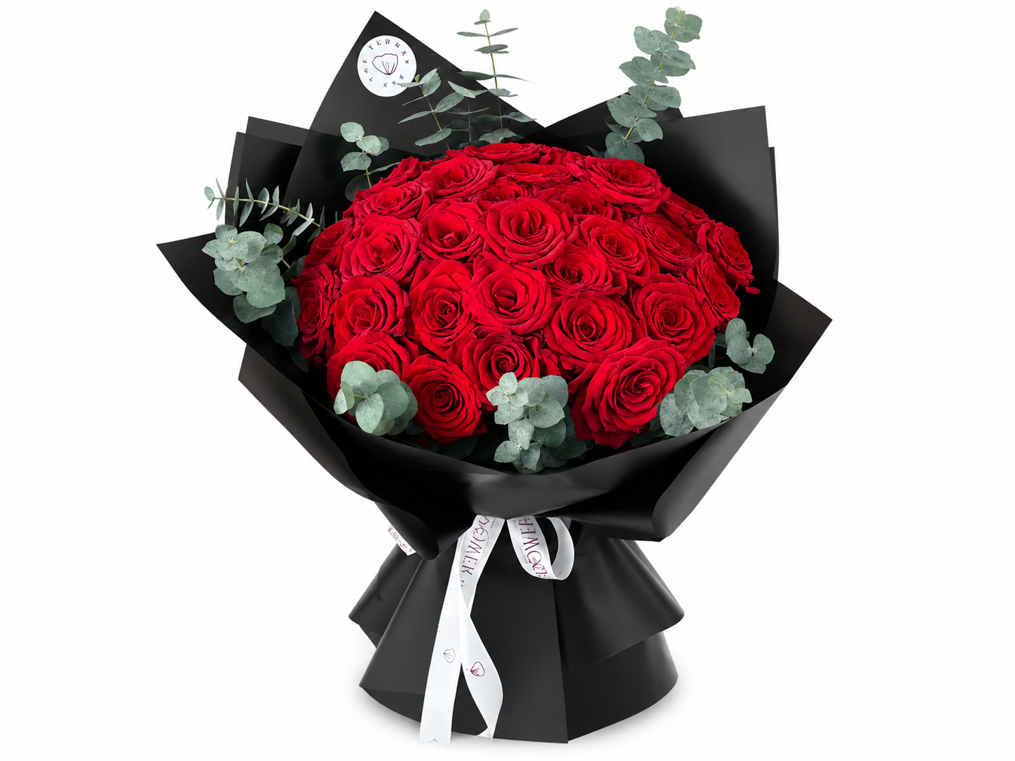 Red Roses in Black Wrapping