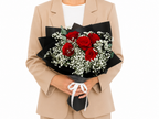 Simple Rose and Gypso Bouquet