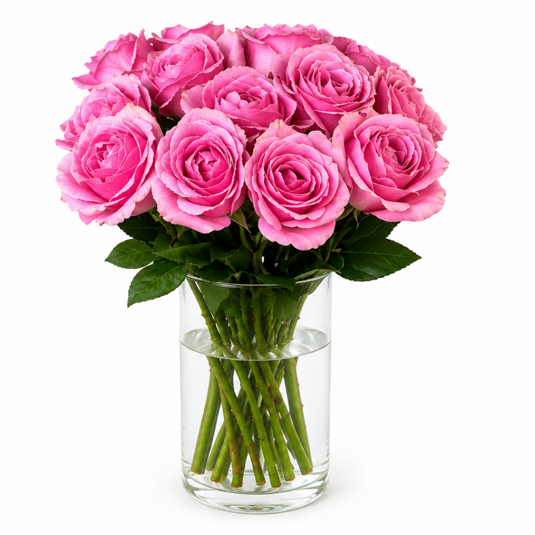 15 Pink Roses