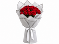 21 Red Roses In Grey