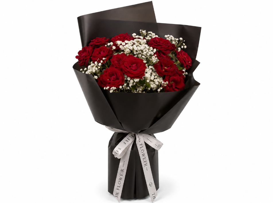 Spray Rose with Gypsophila Bouquet
