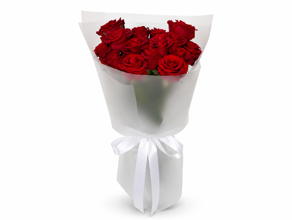 Timeless Bouquet Of 15 Red Roses