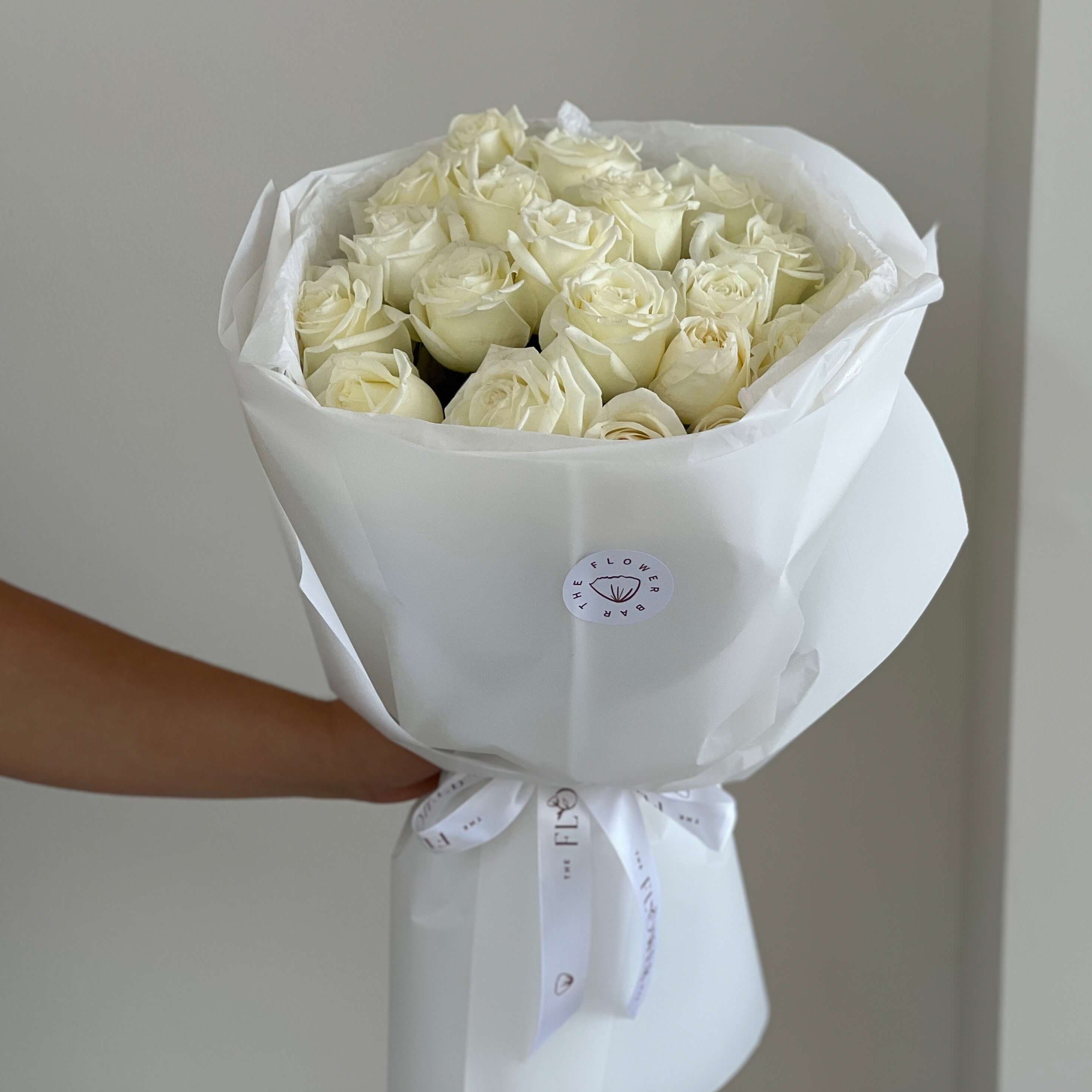 White Roses In White