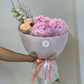 Pink Hydrangea in Signature Wrapping